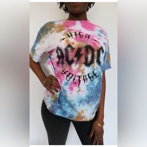 AC/DC Tie Dye Graphic Tee